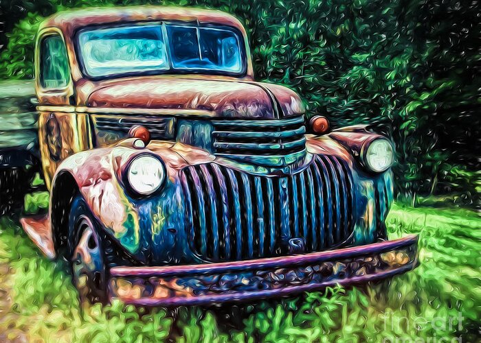 Truck Greeting Card featuring the photograph Resting Classic by Perry Webster
