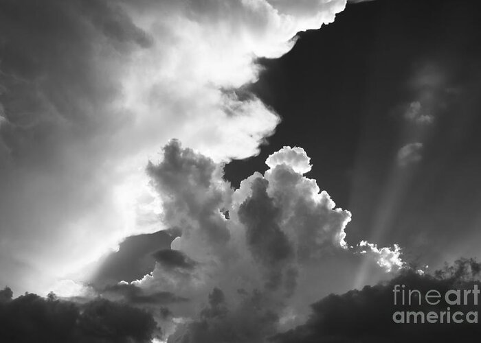 Black And White Greeting Card featuring the photograph Restless Atmosphere by Dan Hefle