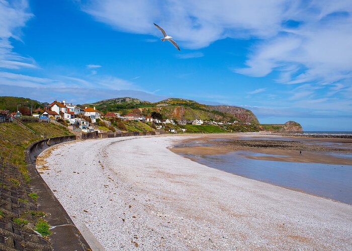 Beach Greeting Card featuring the photograph Rhos on Sea by Mark Llewellyn