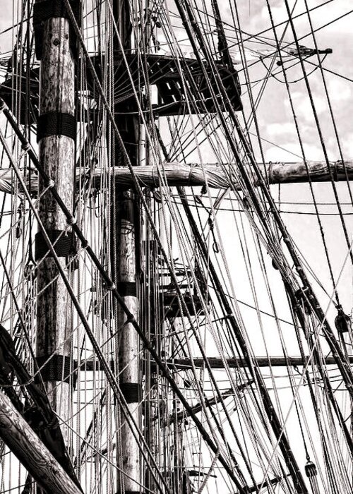 Sailing Greeting Card featuring the photograph Rigging by Olivier Le Queinec