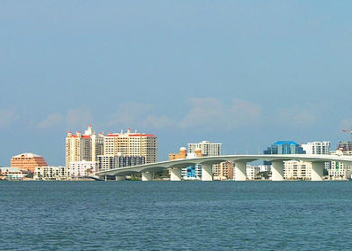 Sarasota Greeting Card featuring the photograph Ringling Bridge by Mariarosa Rockefeller