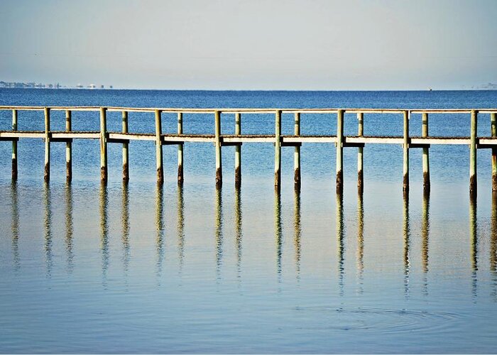 Gulf Greeting Card featuring the photograph Rippled Reflections by Judy Hall-Folde