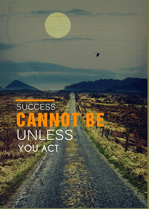 Success Greeting Card featuring the digital art Road to Success by Celestial Images