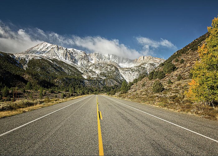 Tranquility Greeting Card featuring the photograph Road To The Sierra Nevada Mountains by Alice Cahill