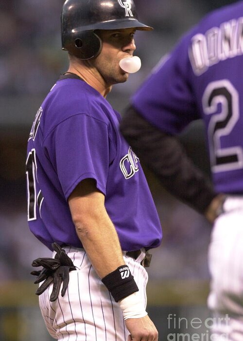 Todd Helton 2001 Greeting Card featuring the photograph Rockies by Darryl Henick