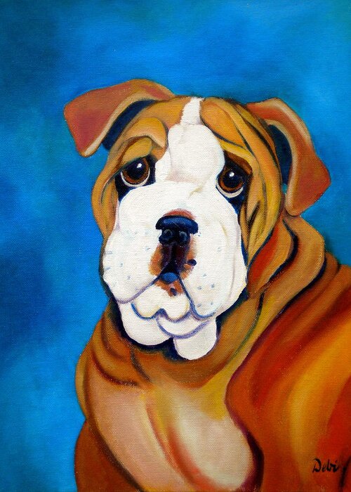 Rocky Canvas Prints Greeting Card featuring the painting Rocky by Debi Starr