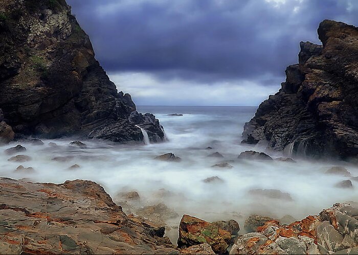 Seascape Photography Greeting Card featuring the photograph Rocky Forster 0002 by Kevin Chippindall