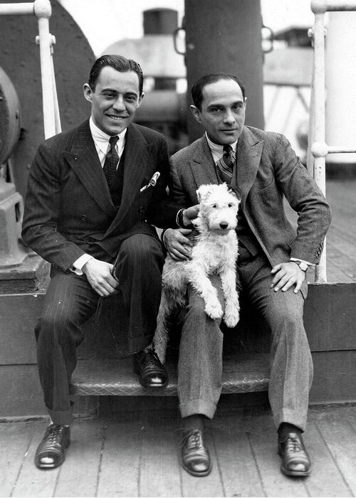 1927 Greeting Card featuring the photograph Rodgers And Hart by Granger