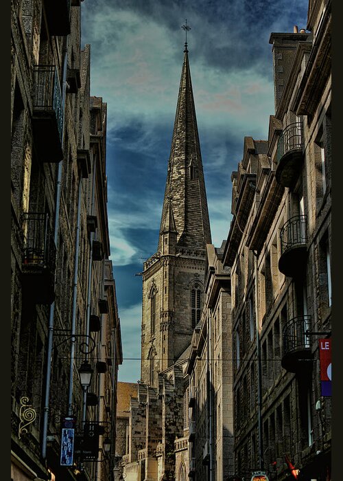 Europe Greeting Card featuring the photograph Cathedrale Saint-Vincent-de-Saragosse de Saint-Malo by Tom Prendergast