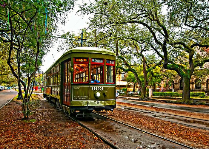 Garden District Greeting Card featuring the photograph Rollin' Thru New Orleans painted by Steve Harrington