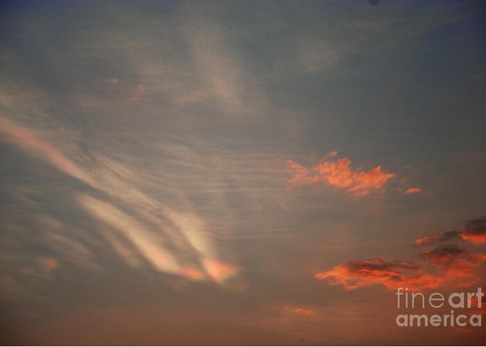 Sky Greeting Card featuring the photograph Romantic sky #1 by Kiran Joshi