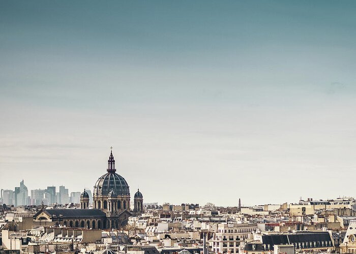 Tranquility Greeting Card featuring the photograph Rooftops Of Paris by Philipp Götze