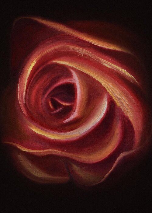 Rose Greeting Card featuring the painting Rose by Gynt