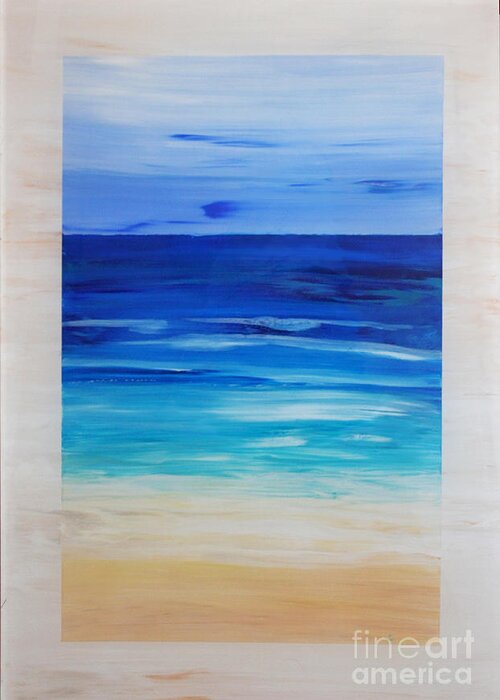 Ocean Greeting Card featuring the painting Rothco Maui by Shelley Myers