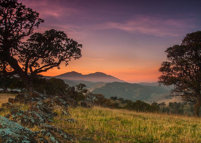 Landscape Greeting Card featuring the photograph Round Valley After Sunset by Marc Crumpler