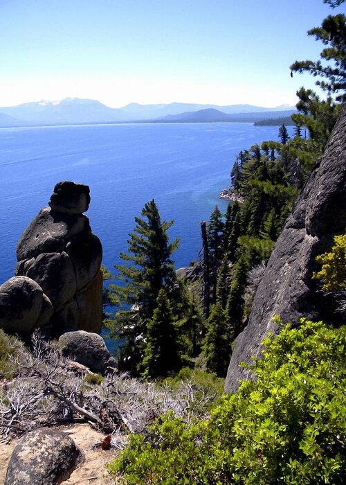 Lake Tahoe Greeting Card featuring the photograph Rubican Trail View Of Lake Tahoe by Frank Wilson