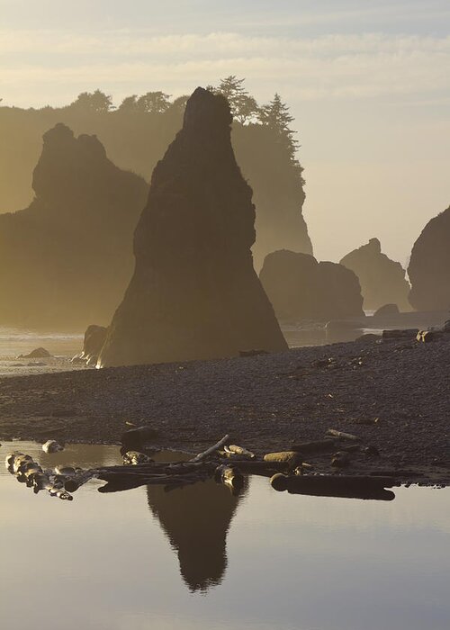 Sunset Greeting Card featuring the photograph Ruby beach #2 by Elvira Butler