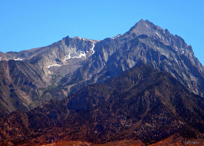 Mountain Greeting Card featuring the photograph Rugged Sierra Peaks by Frank Wilson