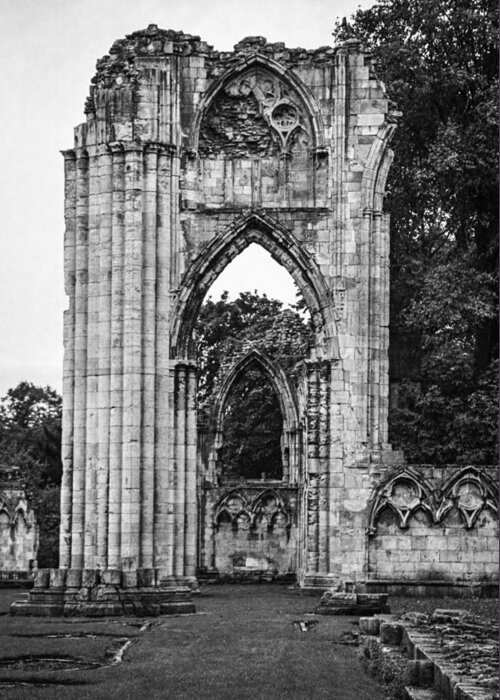 Abbey Greeting Card featuring the photograph Ruins of St. Mary's Abbey by Ross Henton