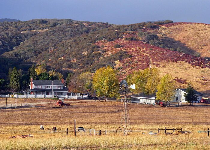 Rural Greeting Card featuring the photograph Rural California Ranch by Jeff Lowe