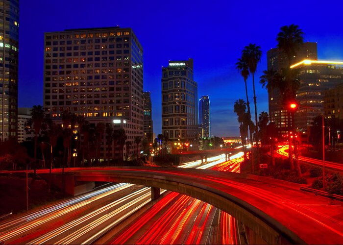 Streets Greeting Card featuring the photograph Rush Hour Blue by Darren Bradley