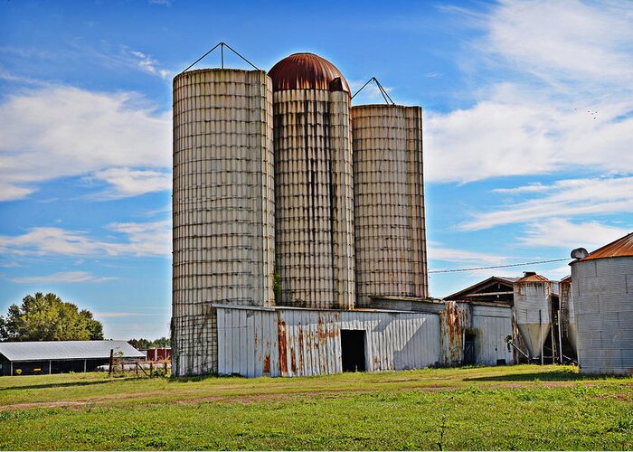 Farm Greeting Card featuring the photograph Rusted Dome by Linda Brown