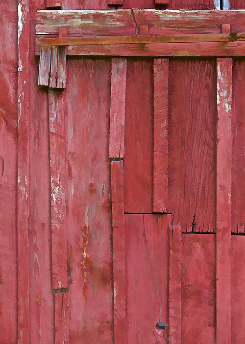 Abandon Greeting Card featuring the photograph Rustic Red Barn Wall II by David Letts