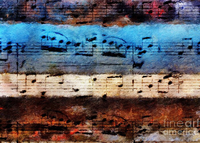 Music Greeting Card featuring the digital art Rustic Rondo by Lon Chaffin