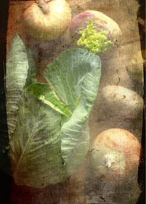 Vegetable Greeting Card featuring the photograph Rustic Vegetable Fruit Medley III by Suzanne Powers