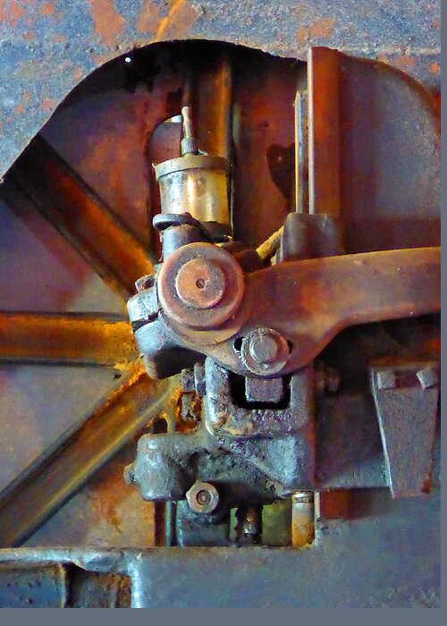 Carpenter Greeting Card featuring the photograph Rusty Machinery 2 by Laurie Tsemak