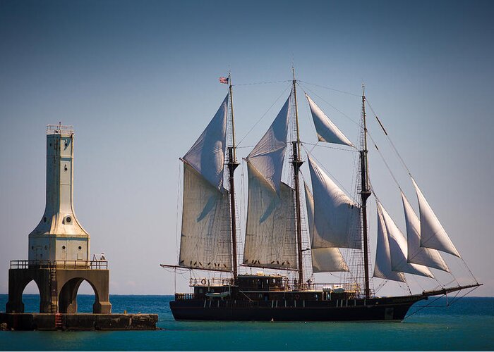 Peacemaker Greeting Card featuring the photograph s/v Peacemaker by James Meyer
