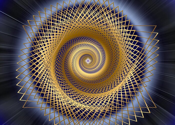 Endre Greeting Card featuring the digital art Sacred Geometry 206 by Endre Balogh