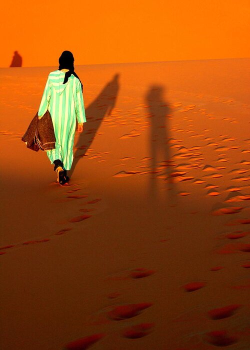 Sahara Greeting Card featuring the photograph Sahara Desert Bedouin by Arie Arik Chen