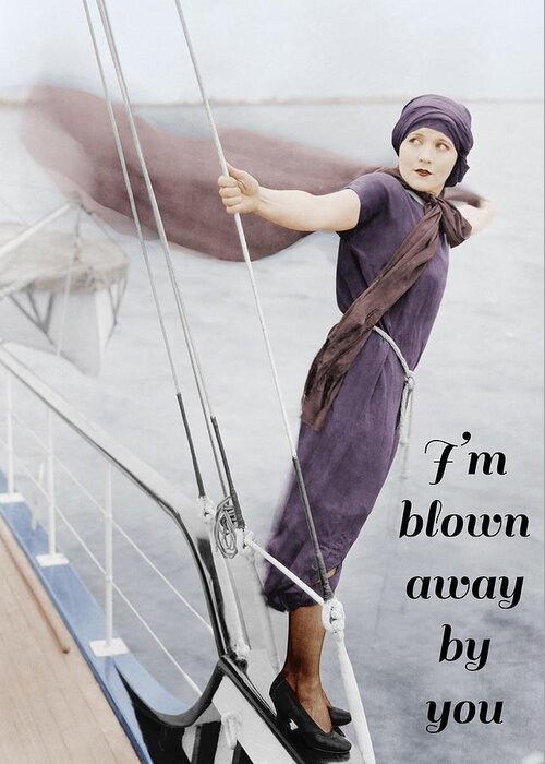 Color Image Greeting Card featuring the photograph Sailing Away On A Summer Breeze by Everett