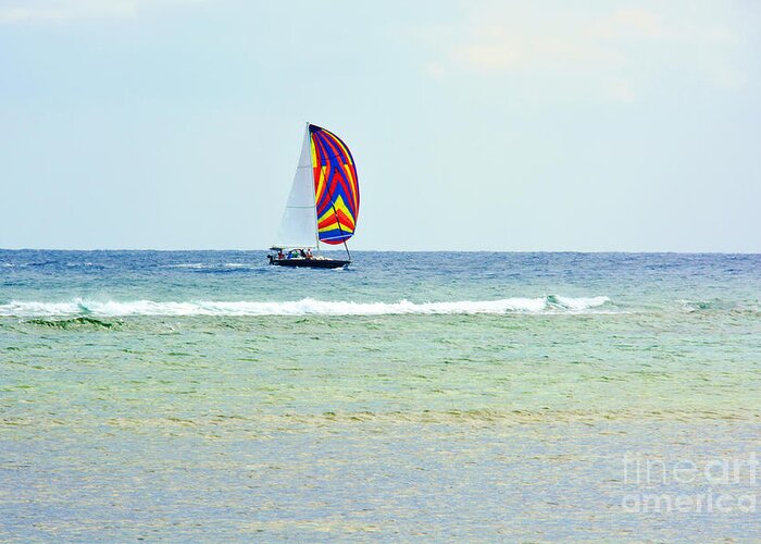 Sailing Day Greeting Card featuring the photograph Sailing Day by Darla Wood