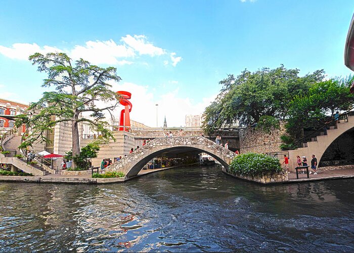 River Walk Greeting Card featuring the photograph San Antonio River Walk by C H Apperson