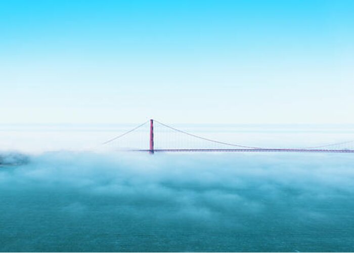 Scenics Greeting Card featuring the photograph San Francisco Golden Gate Bridge From by Franckreporter