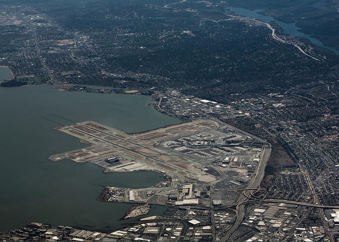 Sfo Greeting Card featuring the photograph San Francisco International Airport by John Daly