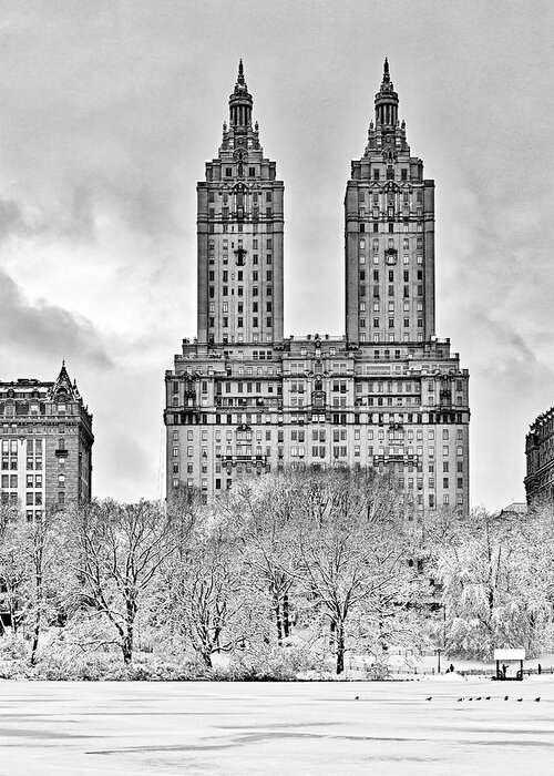 Central Park Greeting Card featuring the photograph San Remo Towers NYC by Susan Candelario