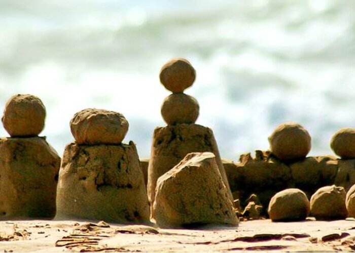 Sand Greeting Card featuring the photograph Sand Balls by Craig Watanabe