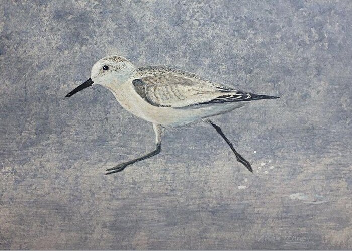 Sandpiper Greeting Card featuring the painting Sandpiper by Stan Tenney