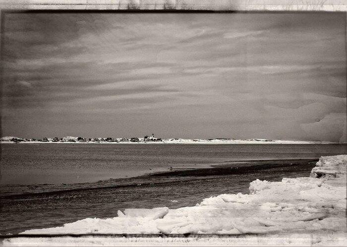 B&w Greeting Card featuring the photograph Sandy Neck Winter 2015 by Frank Winters