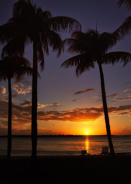 Sunset Greeting Card featuring the photograph Sanibel Island Sunset by Kim Hojnacki