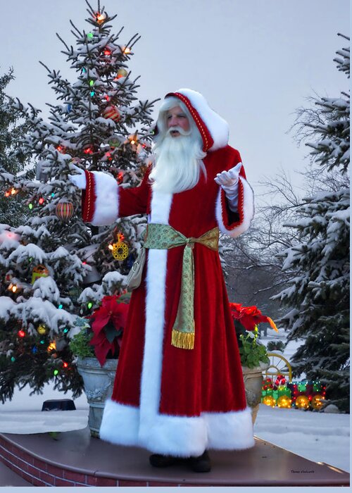 Santa Greeting Card featuring the photograph Santa Claus by Thomas Woolworth