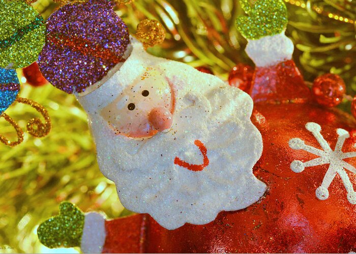 Christmas Greeting Card featuring the photograph Santa Greetings by Andrea Platt