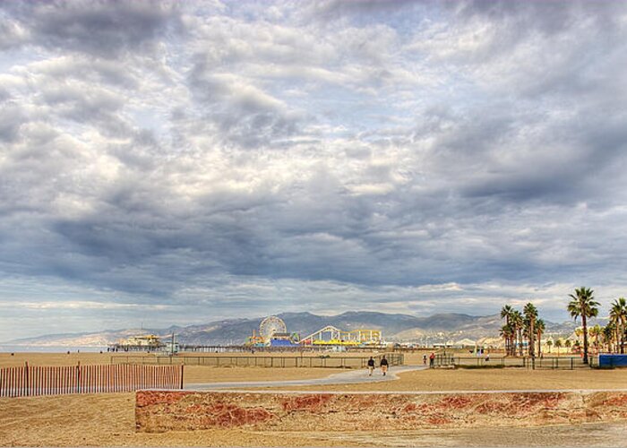 California Greeting Card featuring the photograph Santa Monica Beach by Chuck Staley