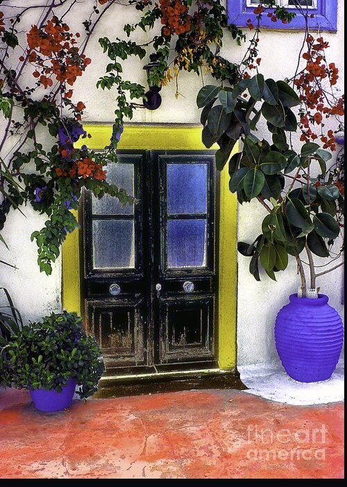 Door Greeting Card featuring the photograph Santorini Doorway 2 by Madeline Ellis
