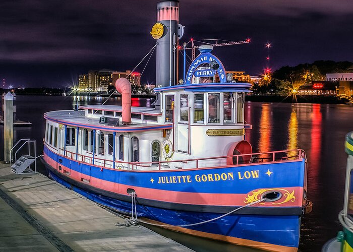 America Greeting Card featuring the photograph Savannah Belle DOT Ferry by Rob Sellers