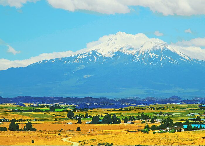 Mt Shasta Greeting Card featuring the photograph Scenic Mt Shasta California by Donna Haggerty