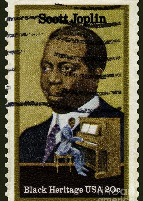 Scott Joplin Greeting Card featuring the photograph Scott Joplin Stamp by Phil Cardamone